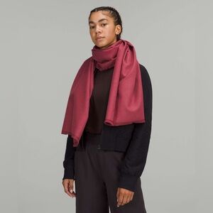 Lululemon Athletica Wool blend Scarf heathered mulled wine New